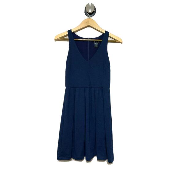 Aqua Dresses & Skirts - AQUA Navy Blue Sleeveless V-Neck A-Line Dress